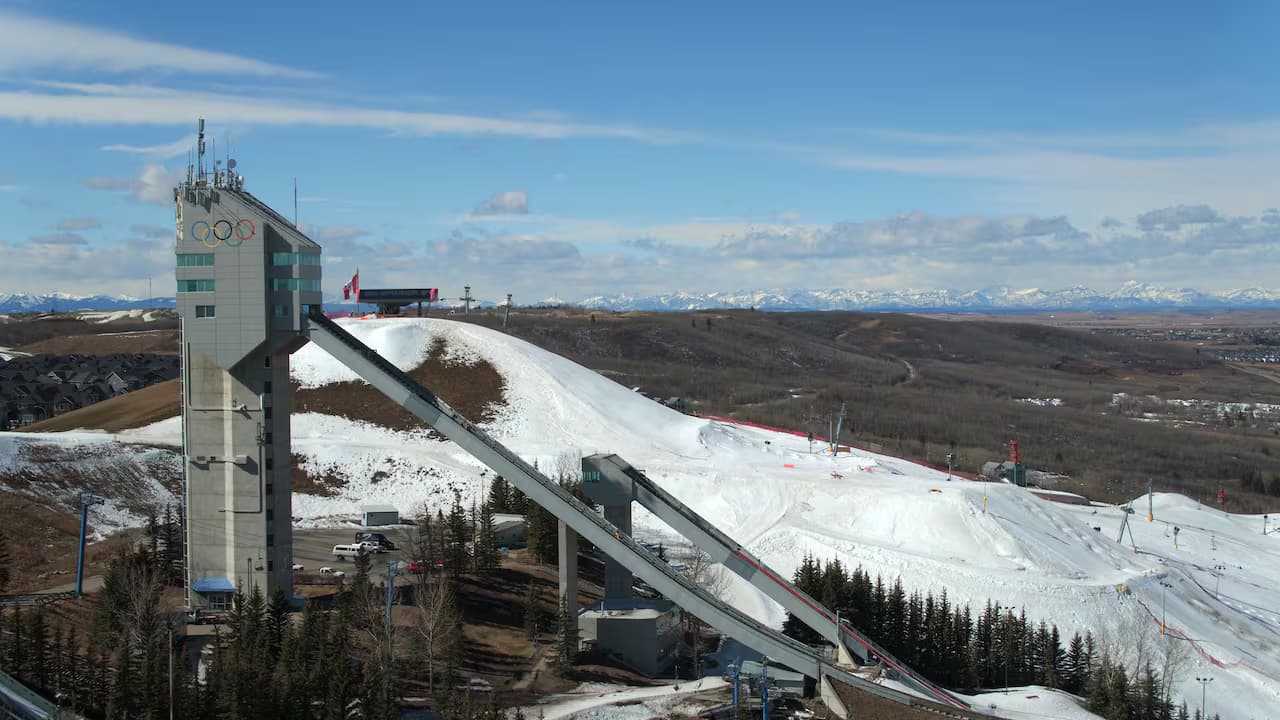 WinSport Canada Olympic Park ski hill and jumps